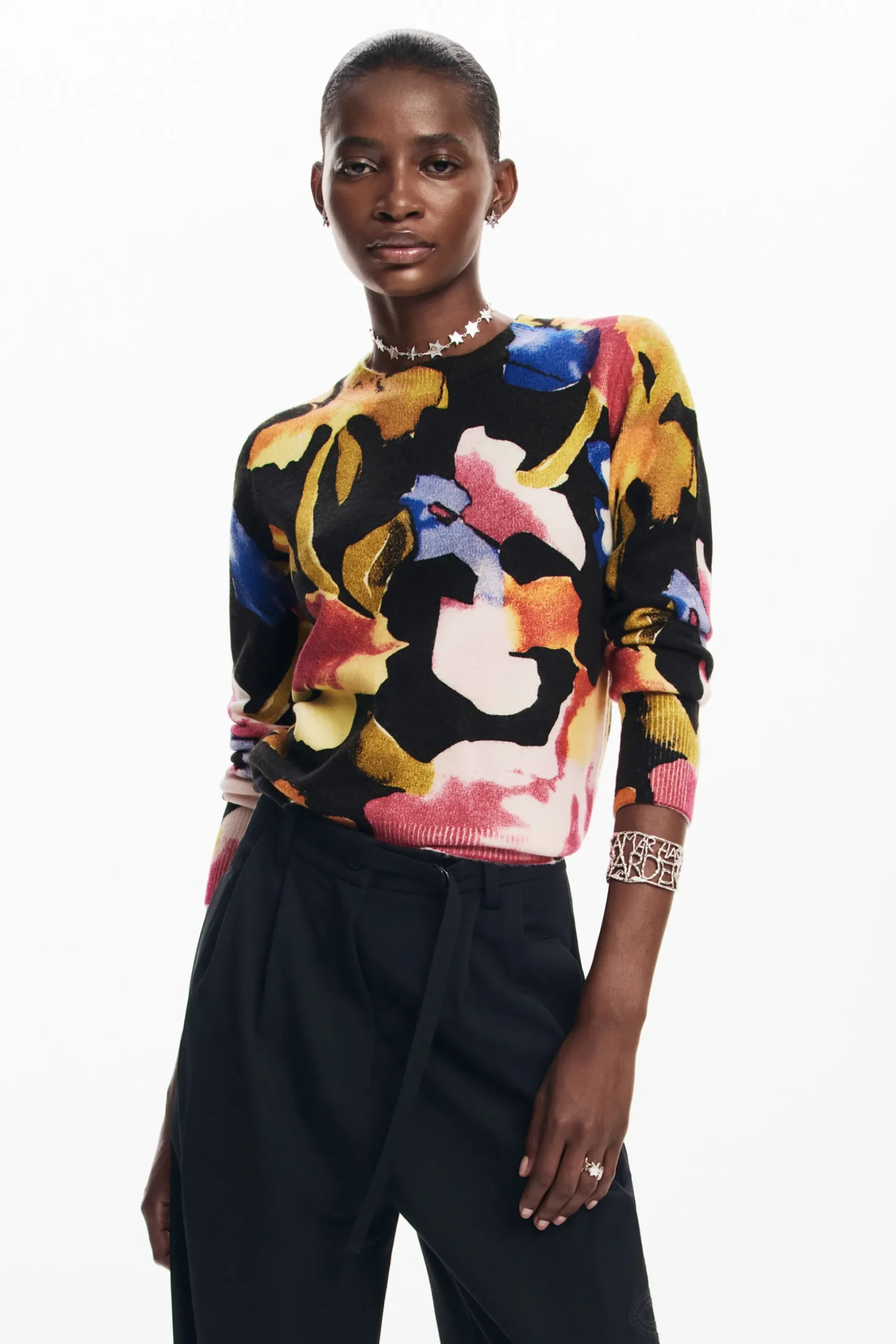 Arty flower sweater