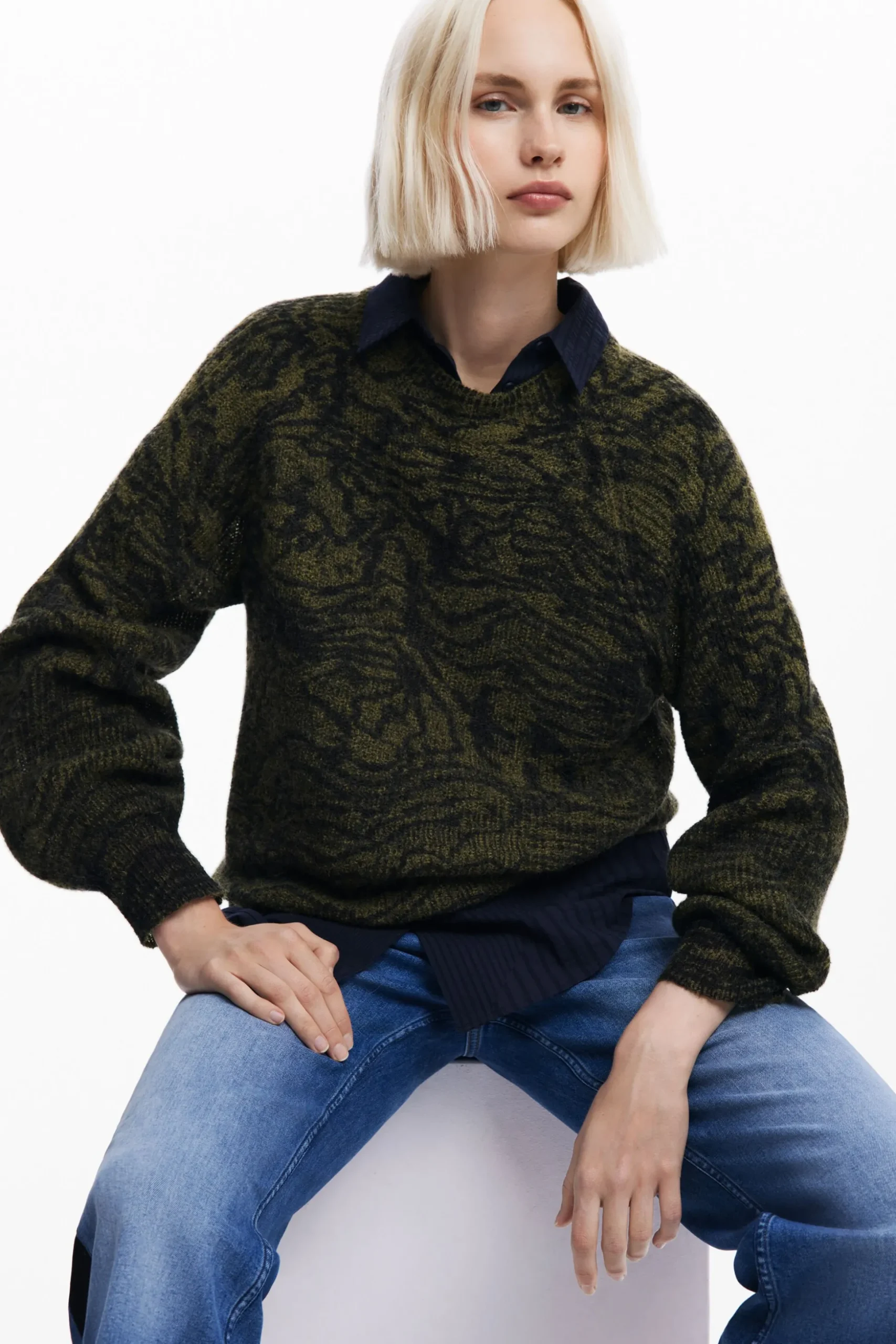 Arty print sweater