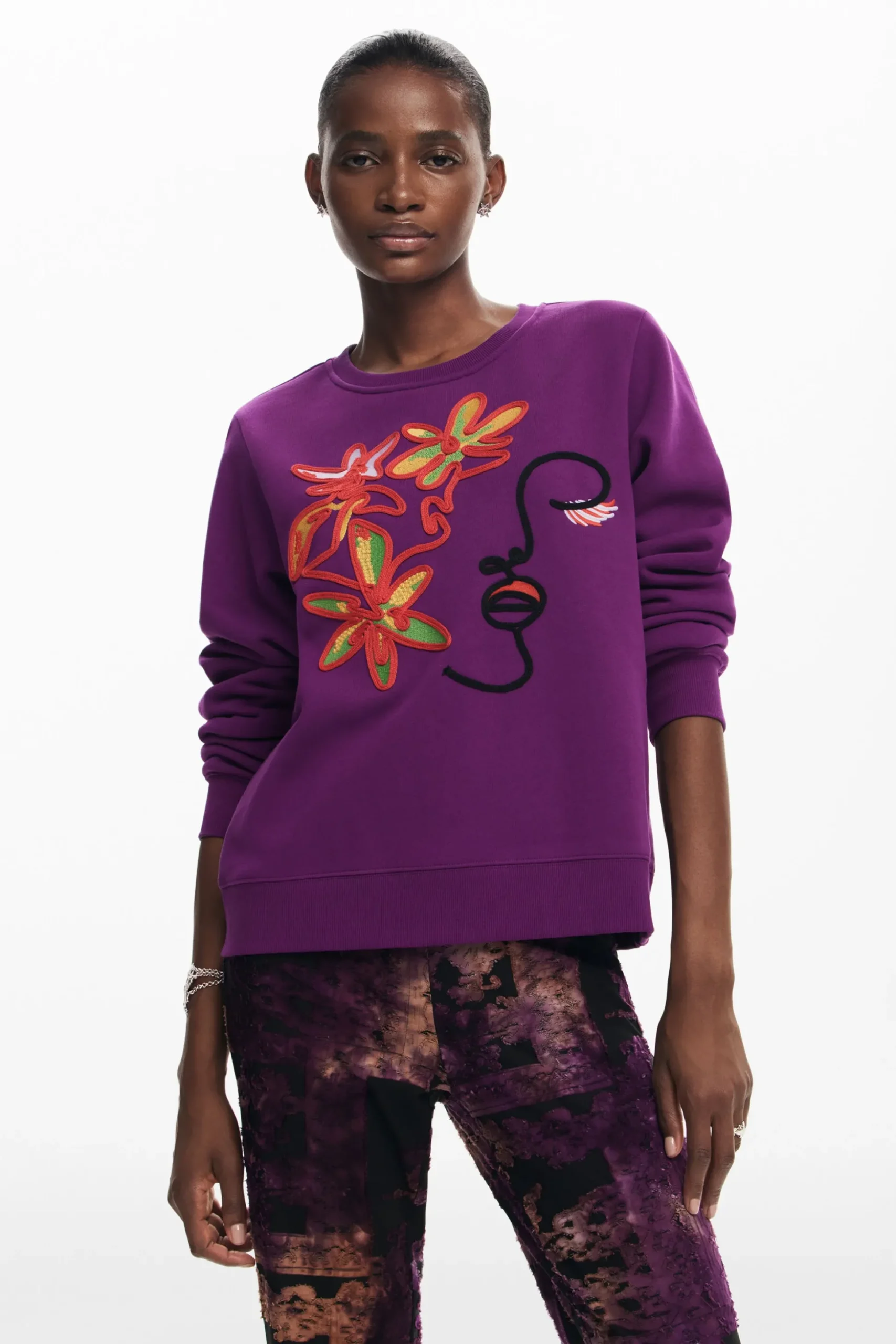 Arty print sweatshirt