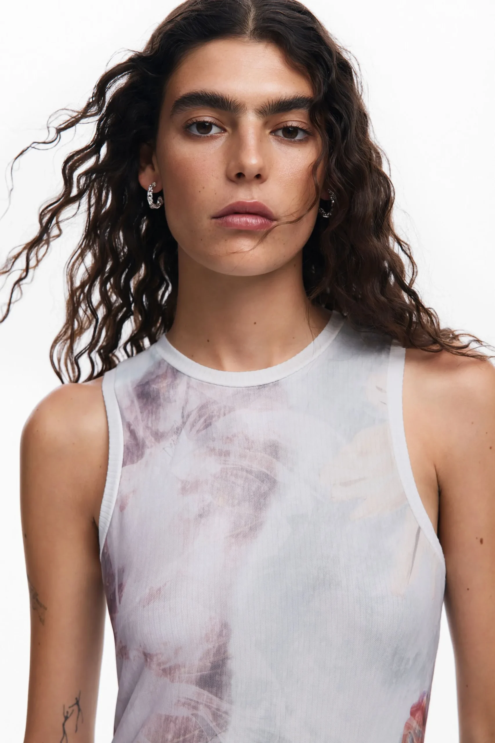 Asymmetric floral dress
