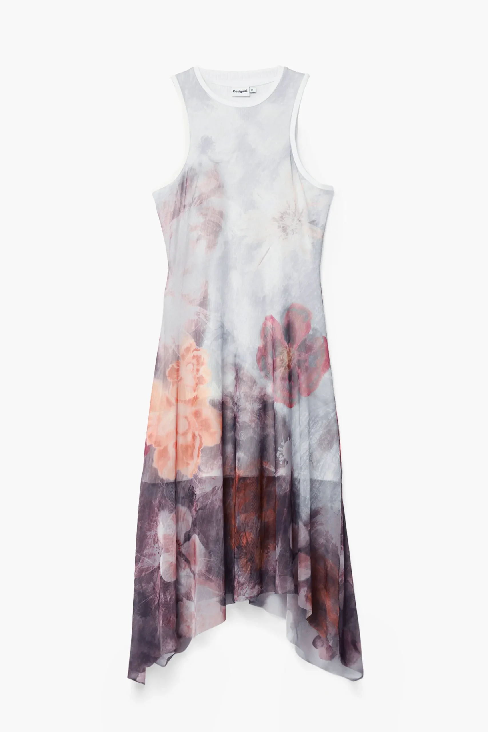 Asymmetric floral dress