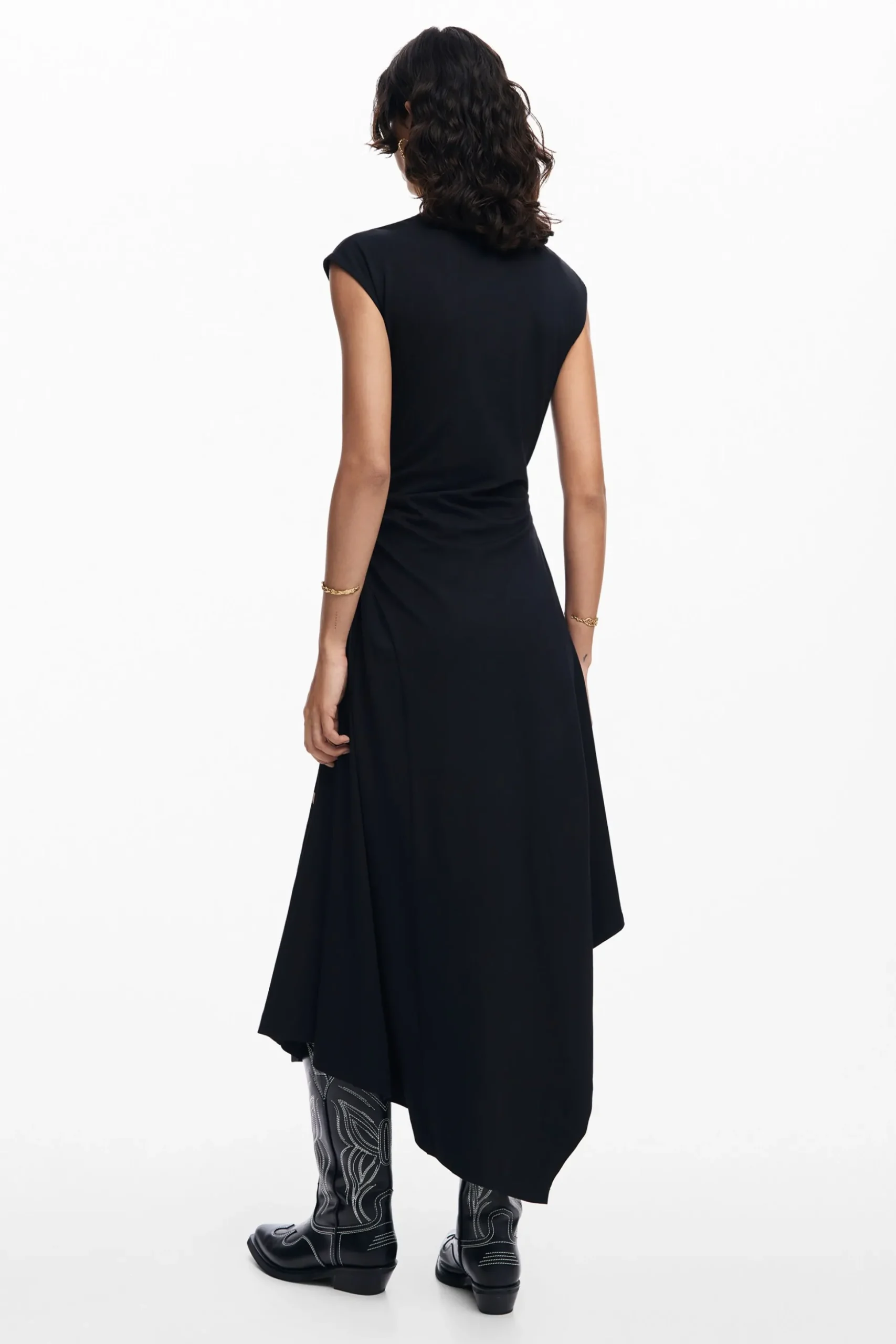 Asymmetric floral dress