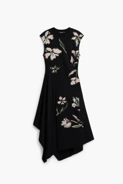 Asymmetric floral dress