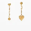 Asymmetric gold-plated Zalio earrings