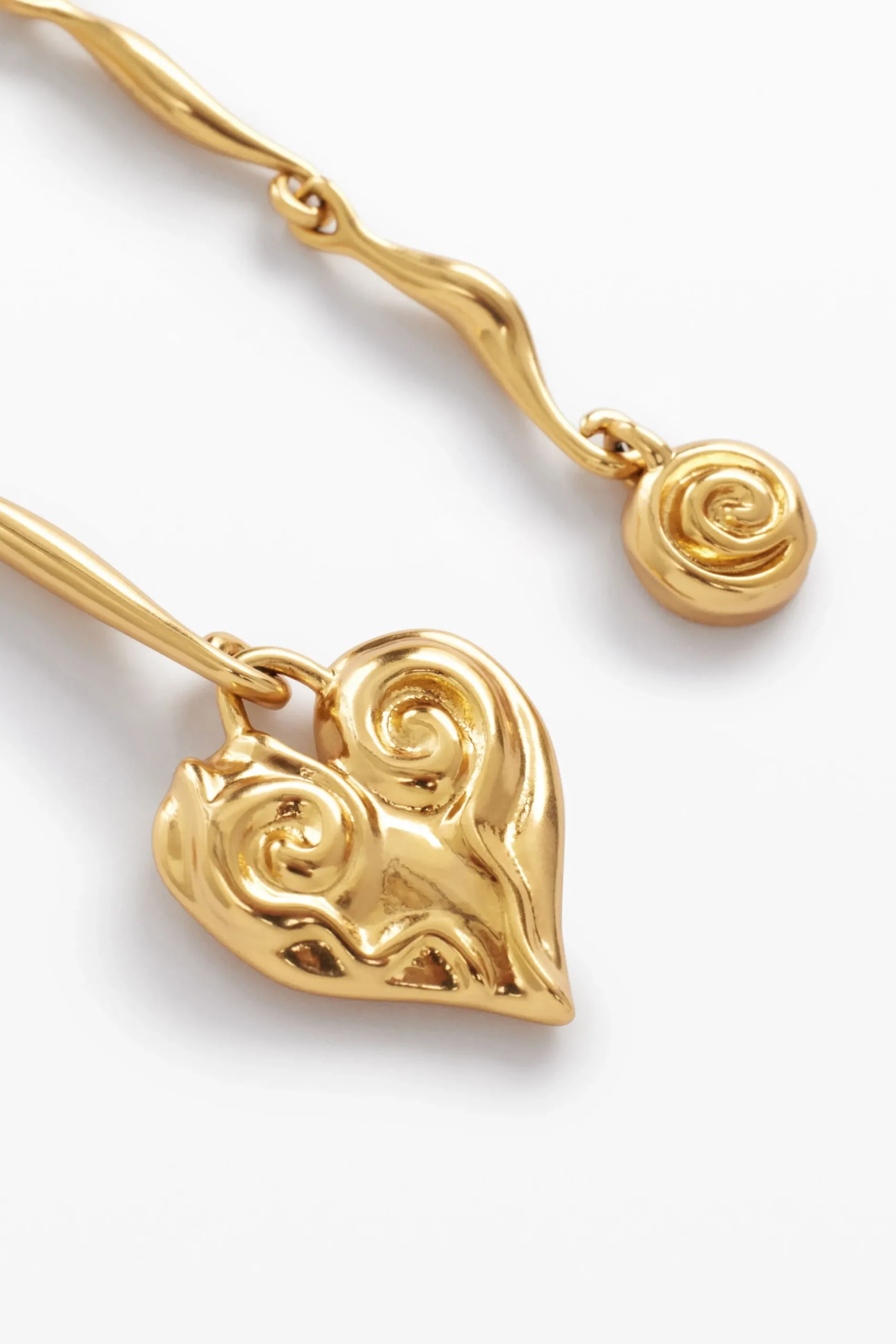 Asymmetric gold-plated Zalio earrings