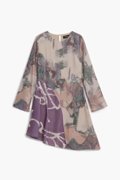Asymmetric printed dress