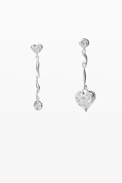 Asymmetric silver-plated Zalio earrings