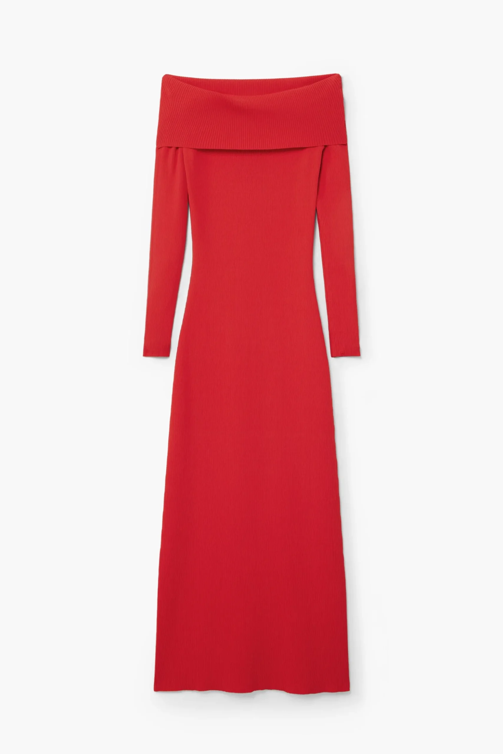 Bardot neckline dress