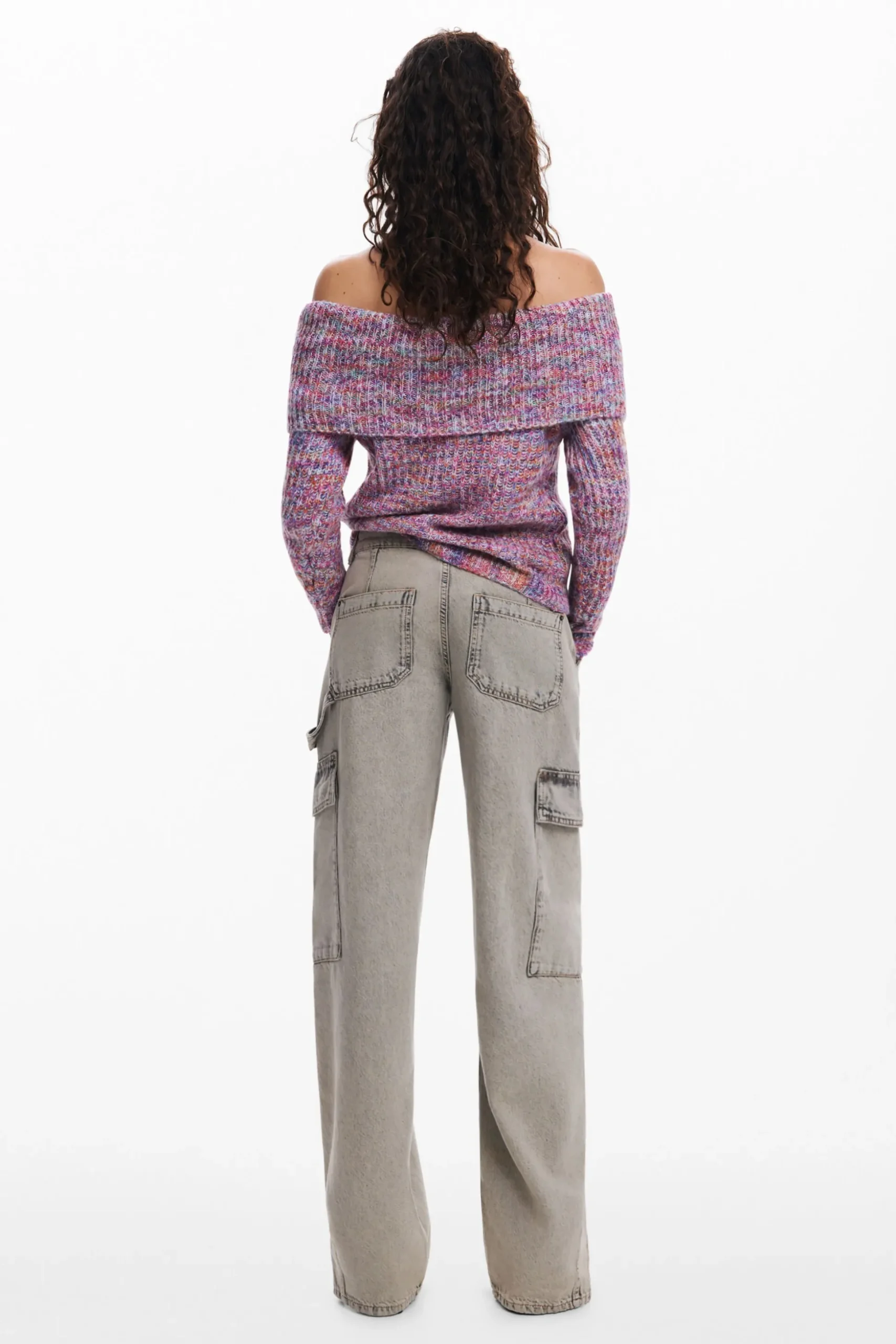 Bardot neckline sweater