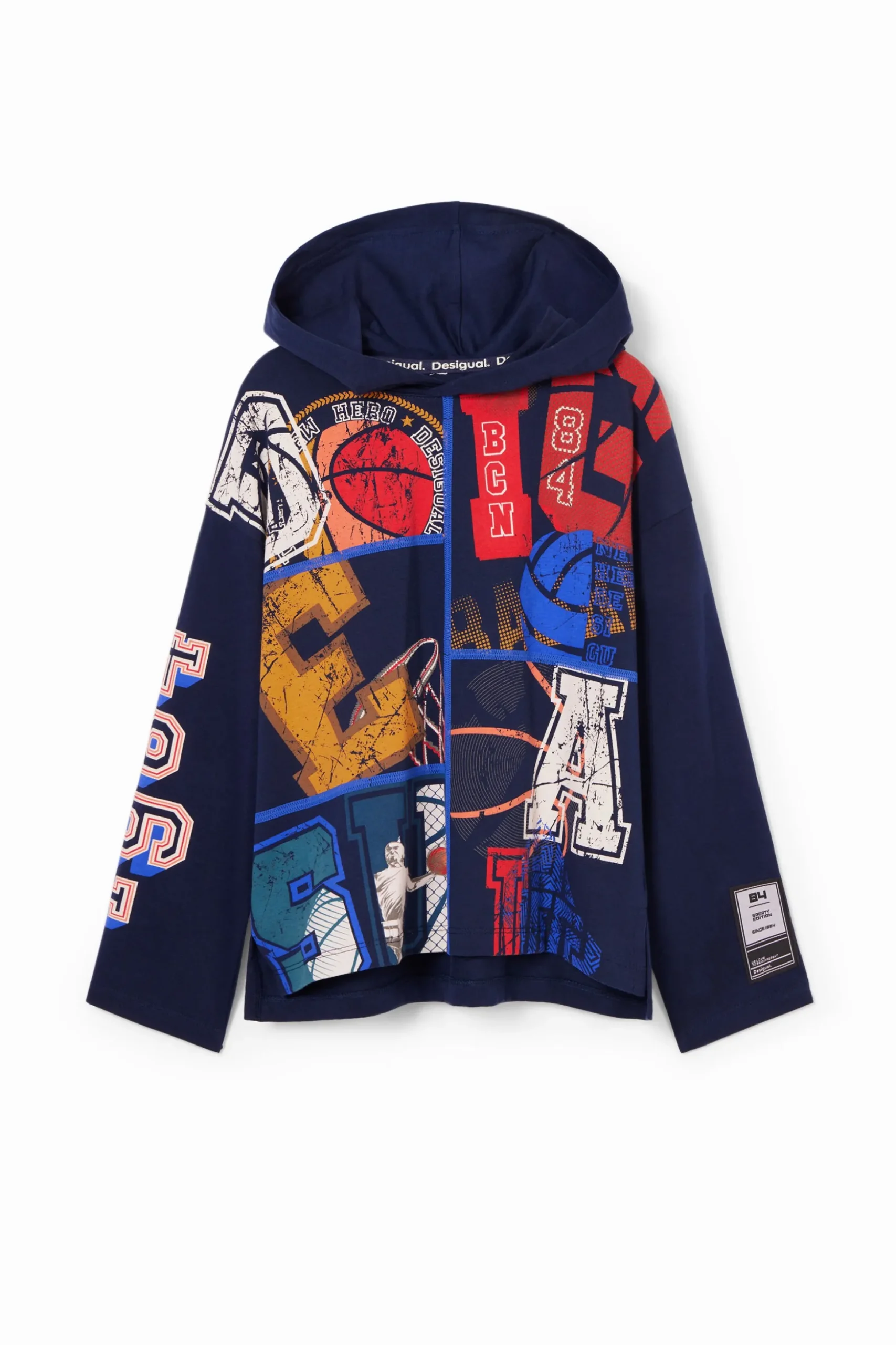 Basketball T-shirt with a hood