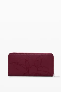 Botanical faux leather wallet