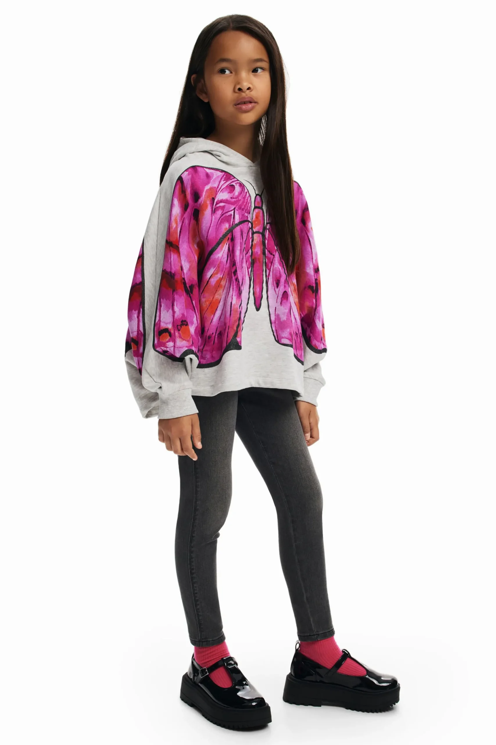 Butterfly cape sweatshirt