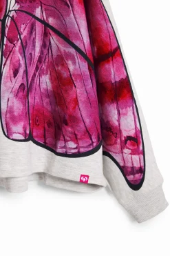 Butterfly cape sweatshirt