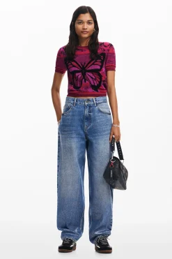 Butterfly knit T-shirt