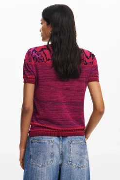 Butterfly knit T-shirt