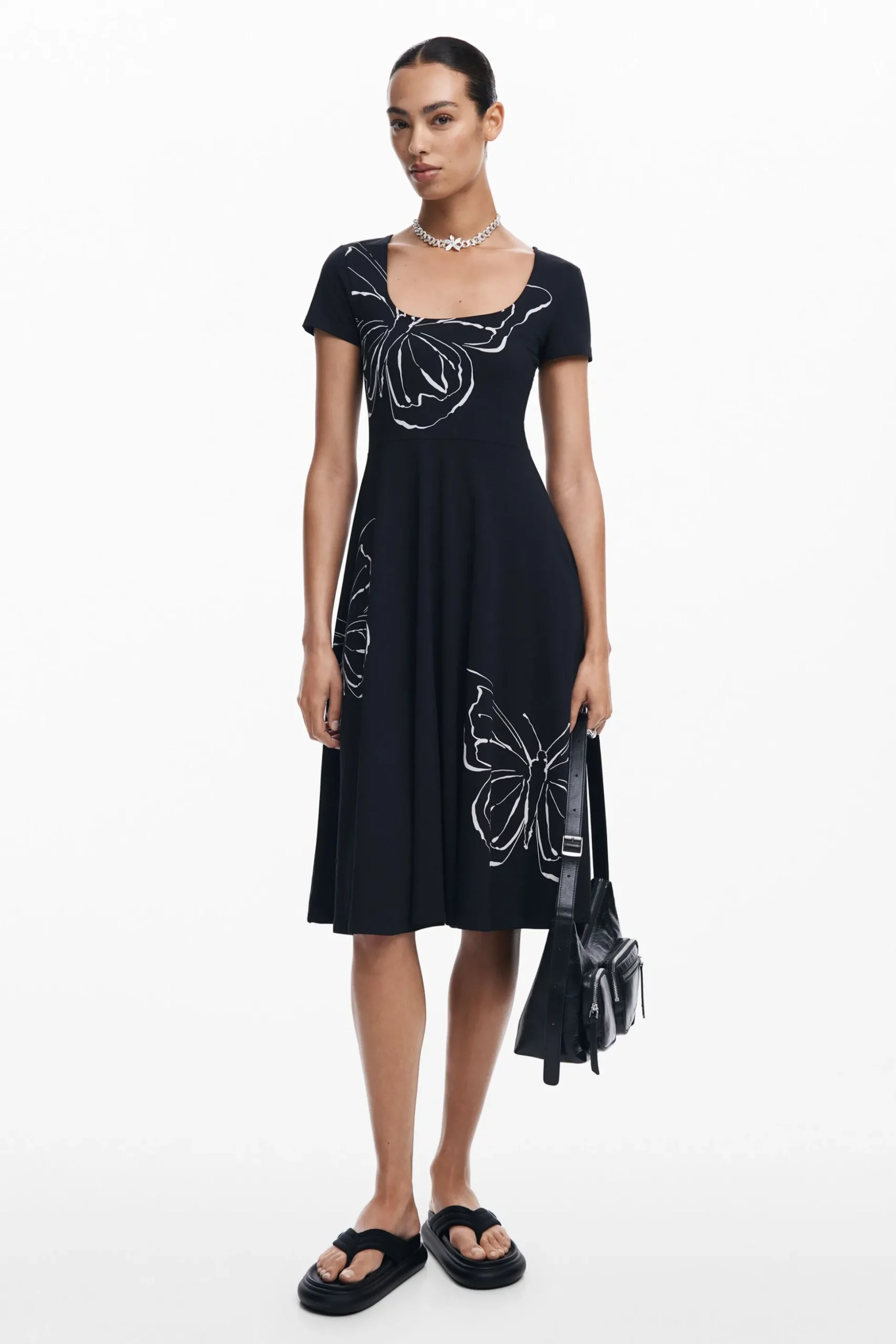 Butterfly midi dress