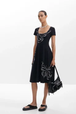 Butterfly midi dress