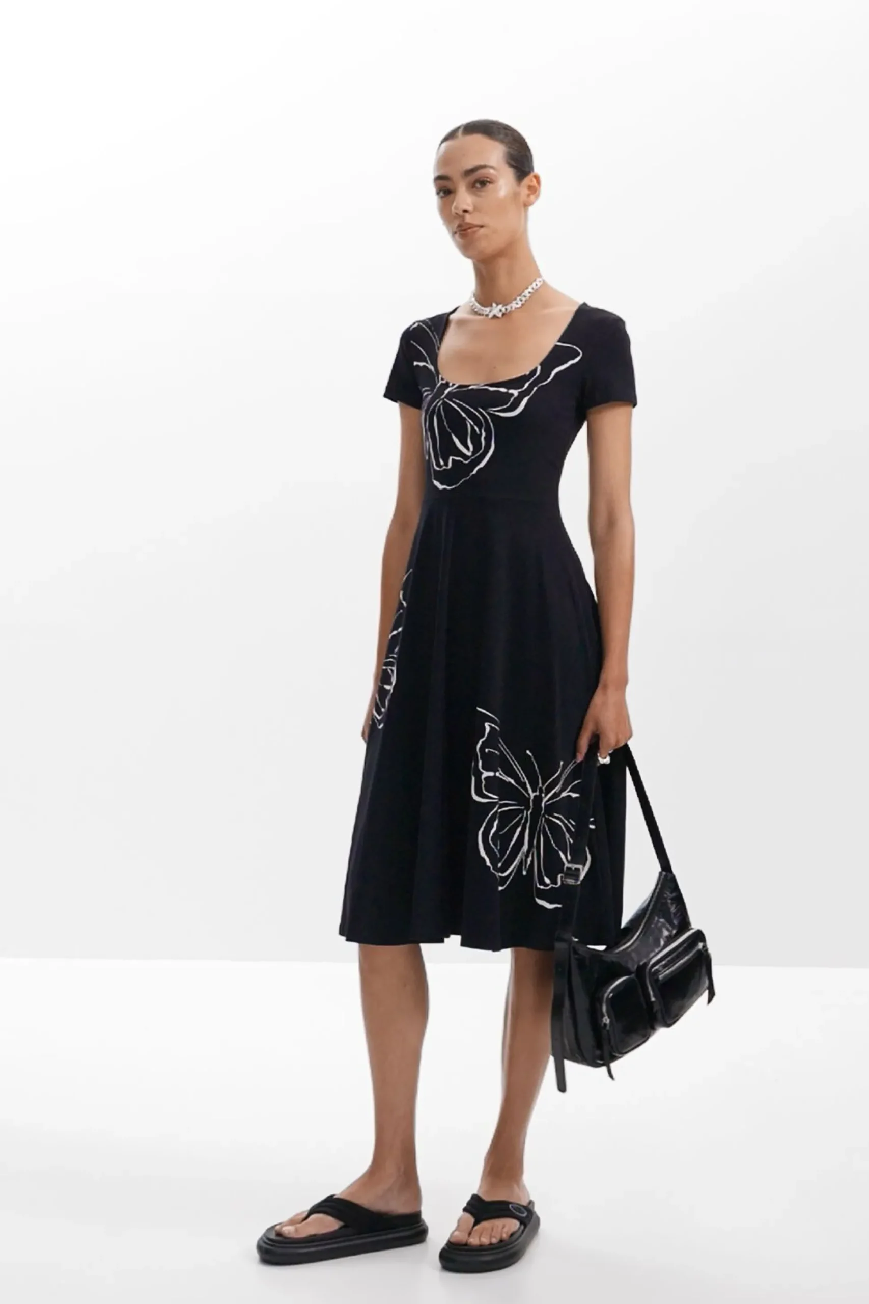 Butterfly midi dress