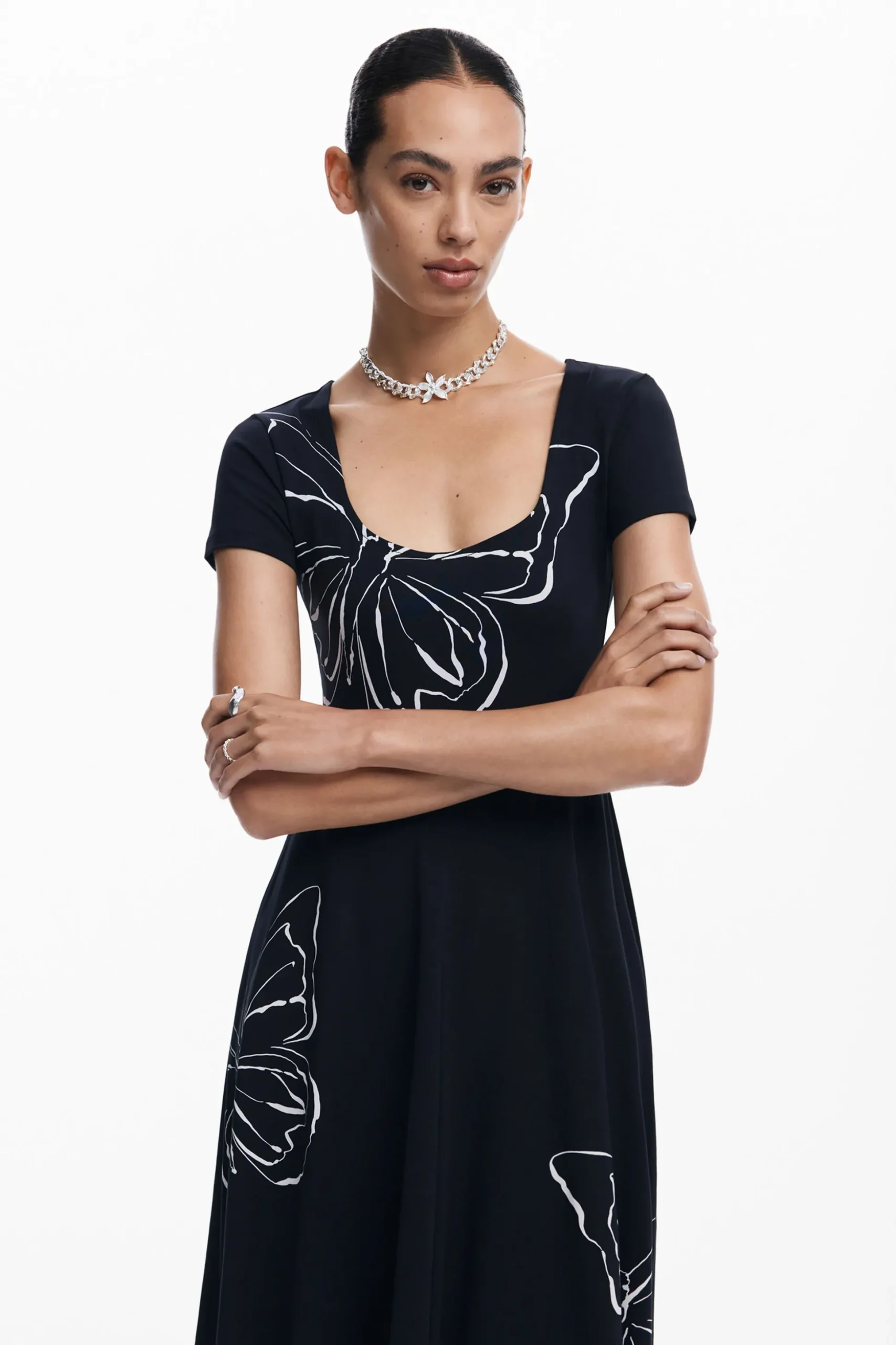 Butterfly midi dress