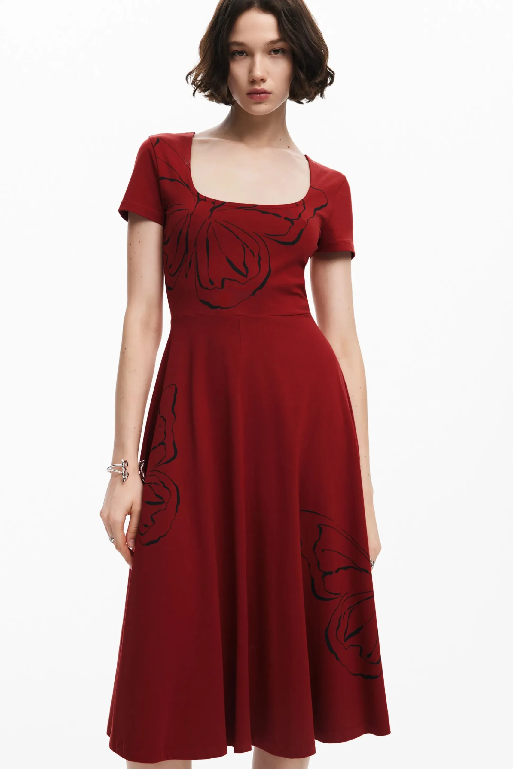Butterfly midi dress