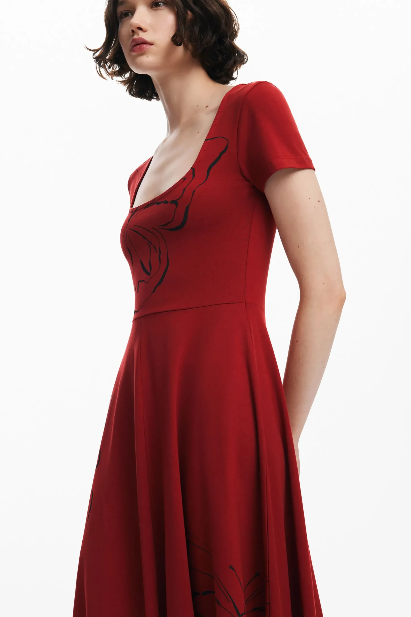 Butterfly midi dress
