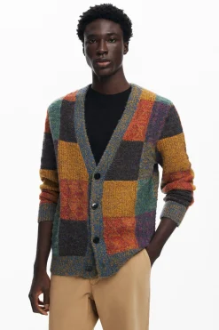 Checked cardigan