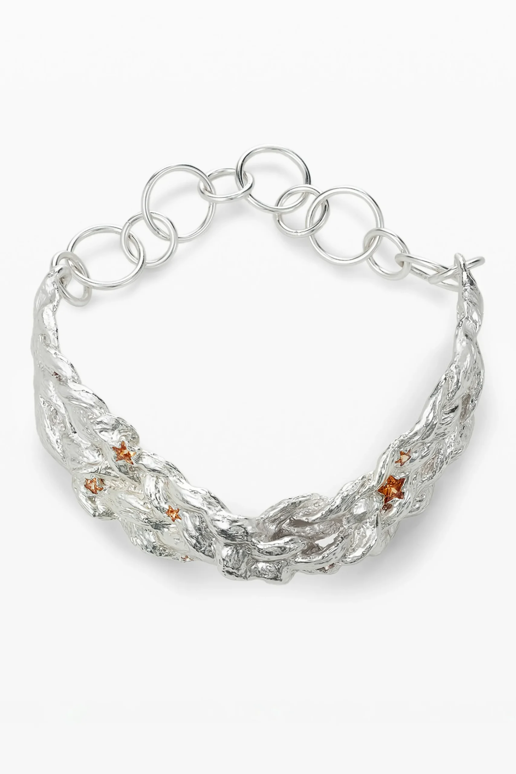 Chrome textured Zalio choker