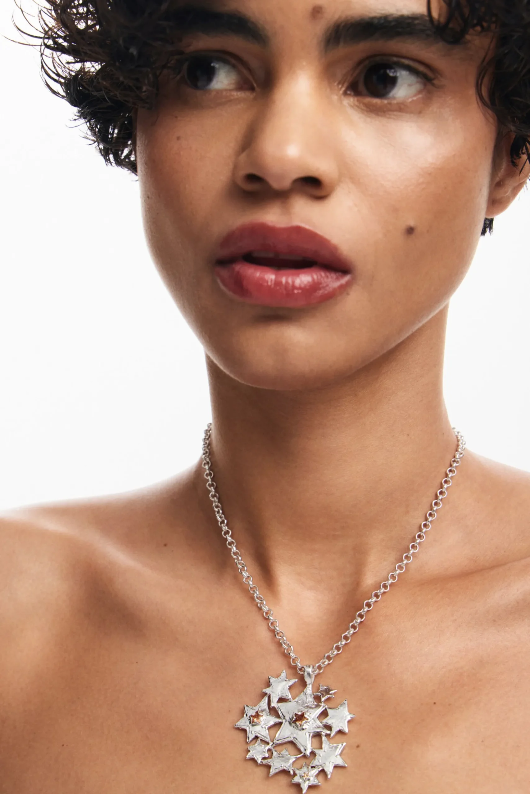 Chromed necklace cosmic harmony Zalio