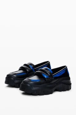 Chunky leather loafers
