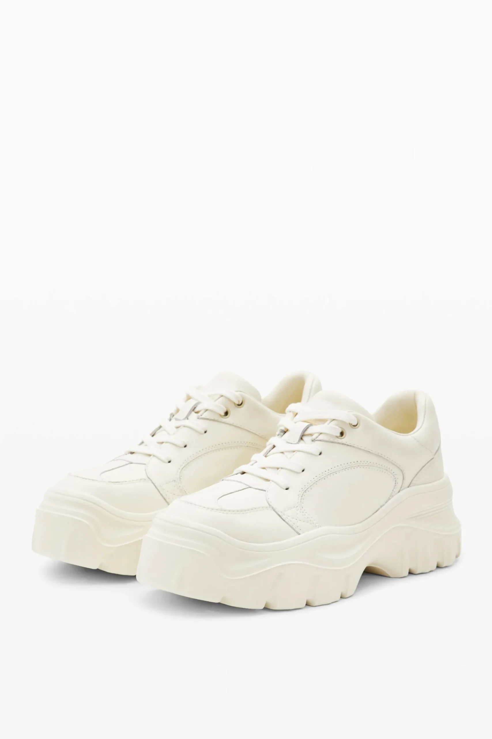 Chunky leather sneakers