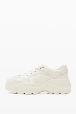 Chunky leather sneakers