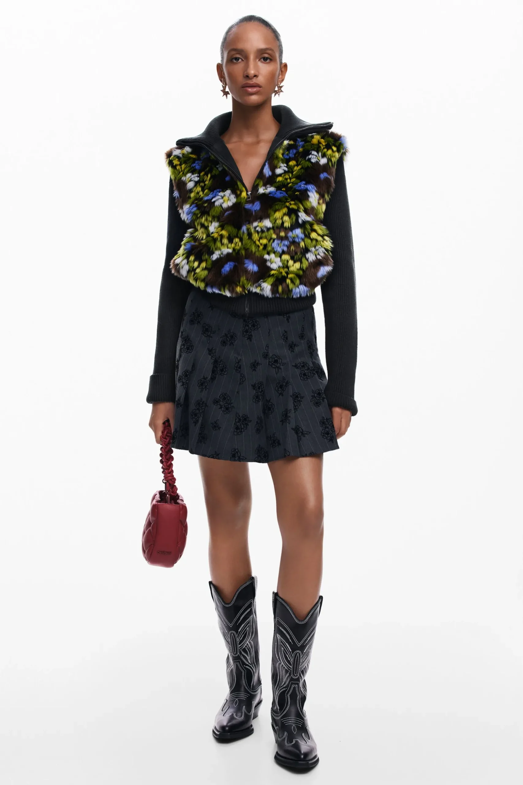 Combined floral jacket