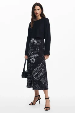 Combined midi dress