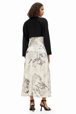 Combined midi dress