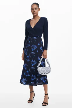 Combined midi dress