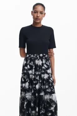 Combined midi dress