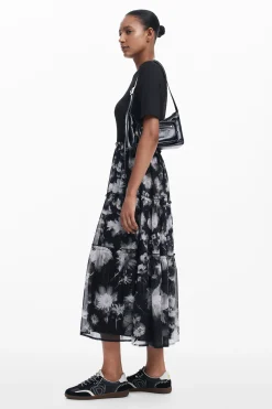 Combined midi dress