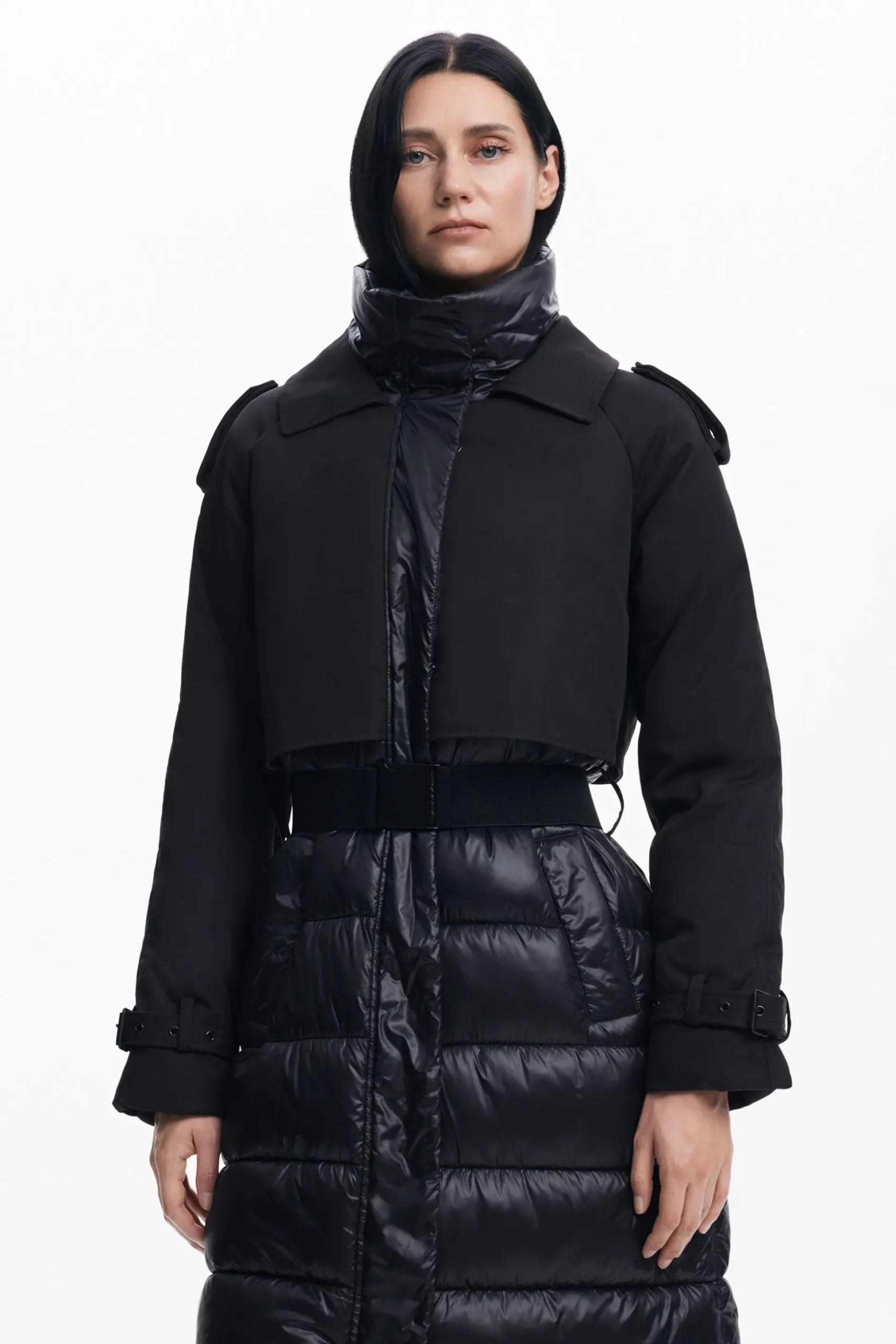 Combined padded coat
