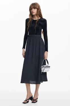Combined print dress