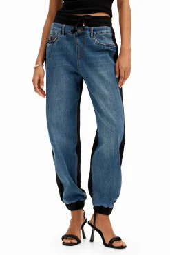 Contrast jogger jeans