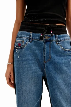 Contrast jogger jeans