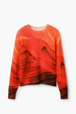 Contrast sweater
