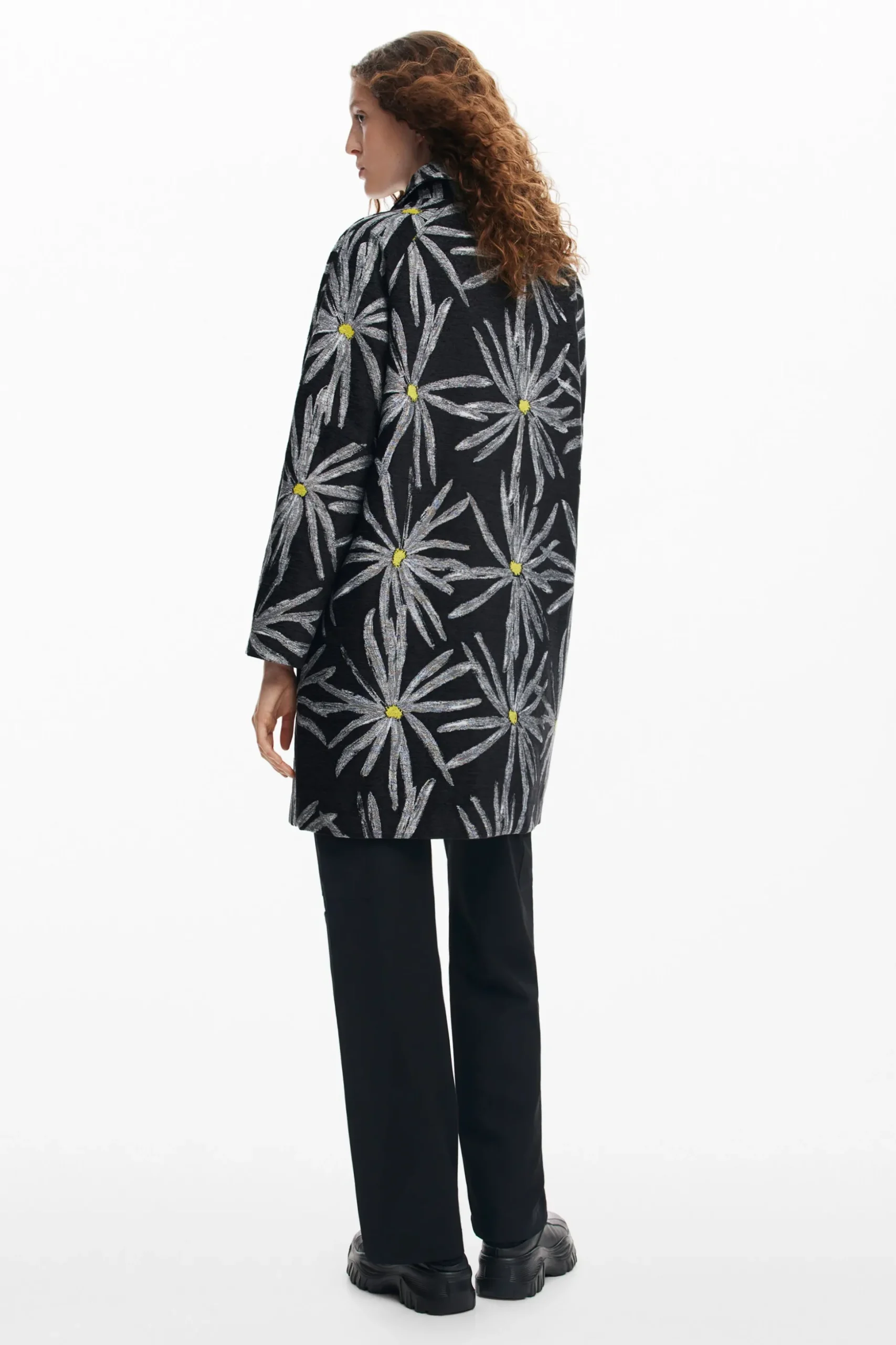 Daisy print coat