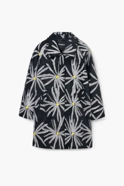 Daisy print coat