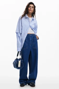 Deconstructed long-sleeve shirt