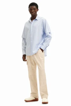 Deconstructed long-sleeve shirt
