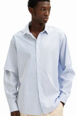 Deconstructed long-sleeve shirt