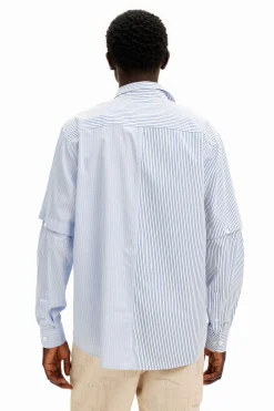 Deconstructed long-sleeve shirt