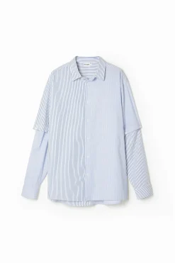 Deconstructed long-sleeve shirt
