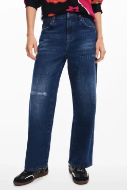 Denim culotte pants